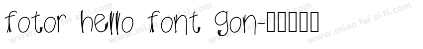 fotor hello font gon字体转换
